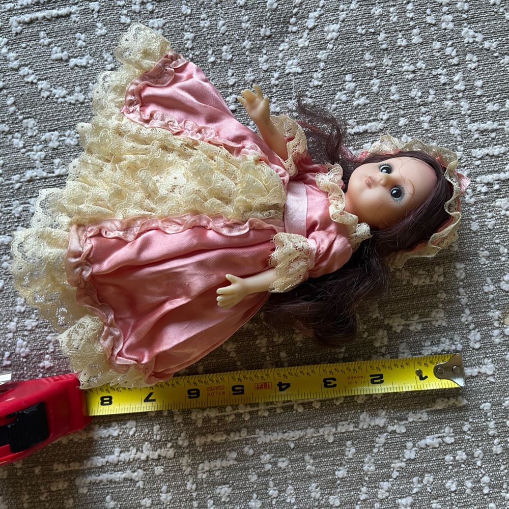 Pink and Cream Vintage-Style Porcelain Doll